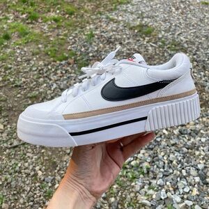 Nike Court Legacy Lift White Shoes Size 8